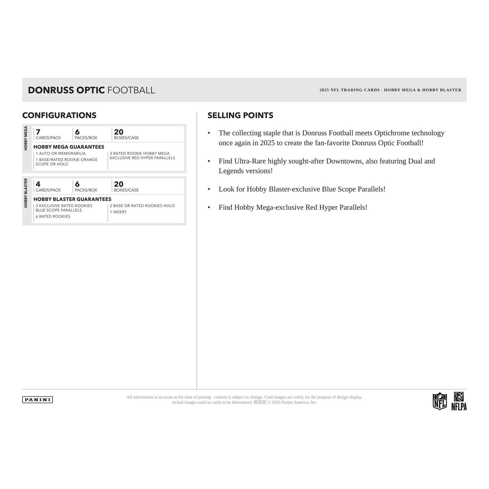 2025 Panini Donruss Optic Football Blaster Hobby 20-Box Case (Blue Scope Parallels!) - Image 12