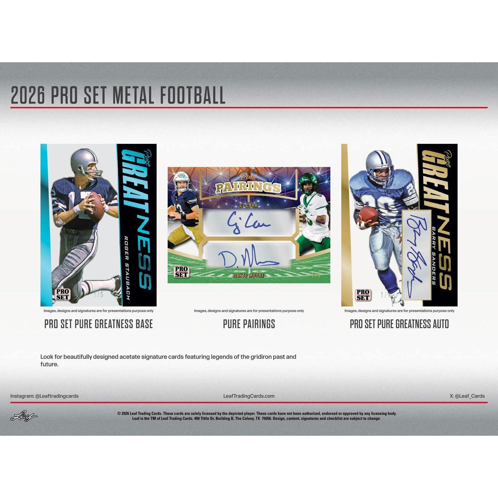 2026 Leaf Pro Set Metal Football Hobby Jumbo 8-Box Case - Image 8