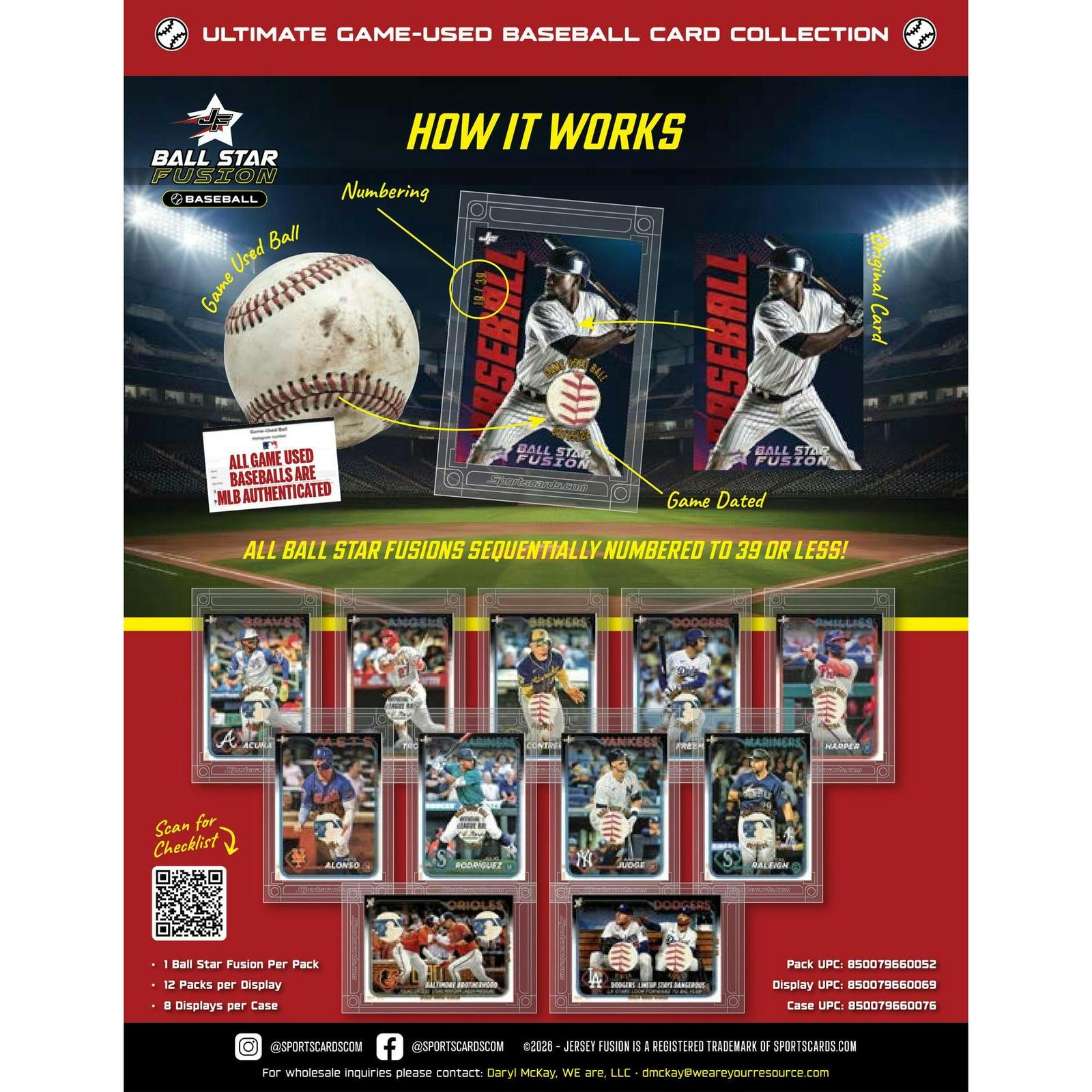 2026 Jersey Fusion Ball Star Baseball Hobby 8-Box Case - Image 9