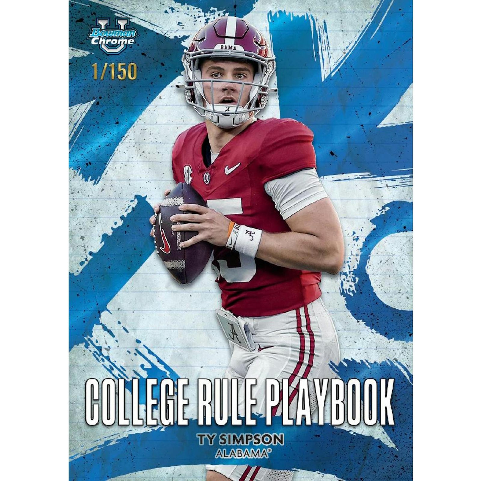 2025 Bowman University Chrome Football Blaster 40-Box Case - Image 16