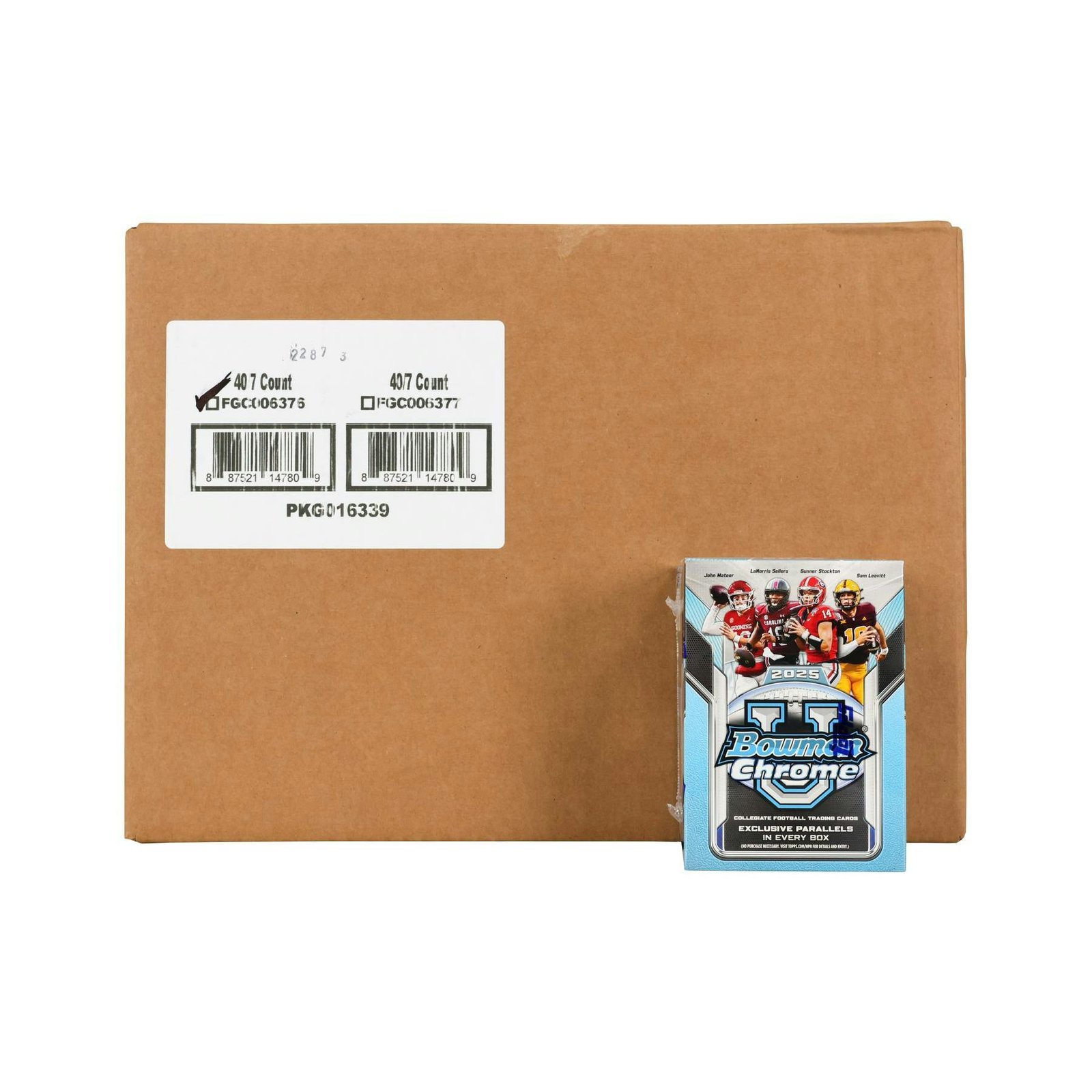 2025 Bowman University Chrome Football Blaster 40-Box Case - Image 3