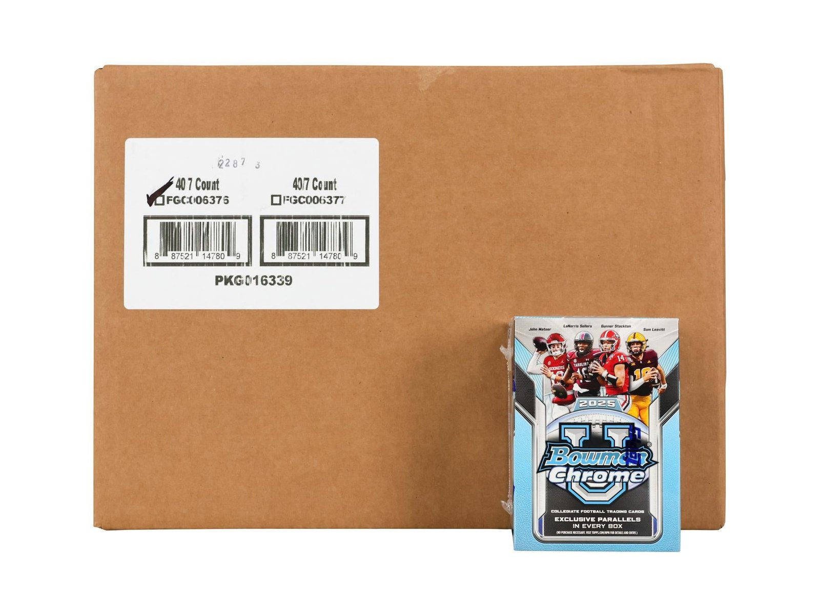 2025 Bowman University Chrome Football Blaster 40-Box Case - Image 2