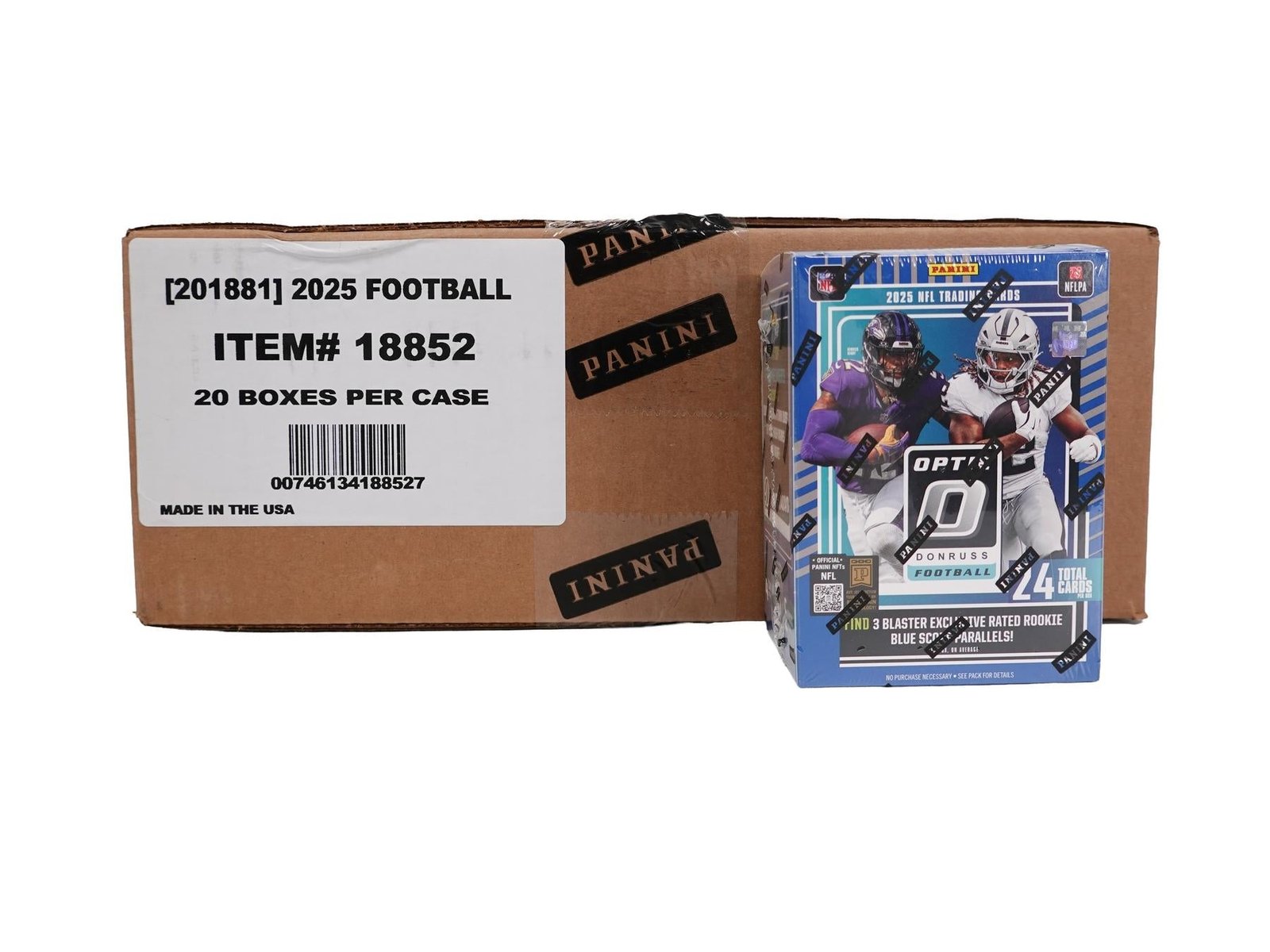 2025 Panini Donruss Optic Football Blaster Hobby 20-Box Case (Blue Scope Parallels!) - Image 2
