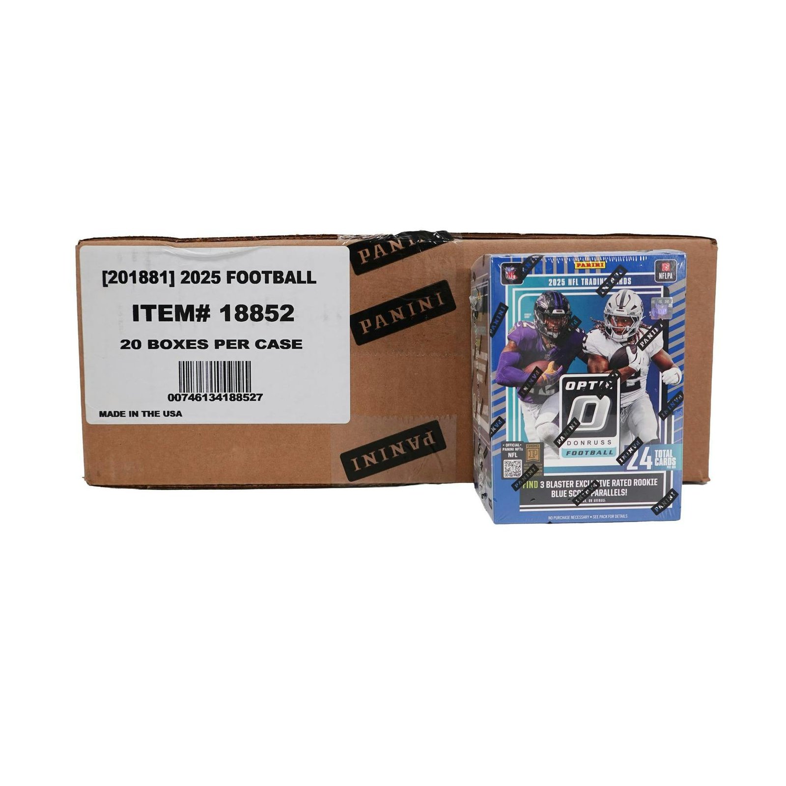 2025 Panini Donruss Optic Football Blaster Hobby 20-Box Case (Blue Scope Parallels!) - Image 3