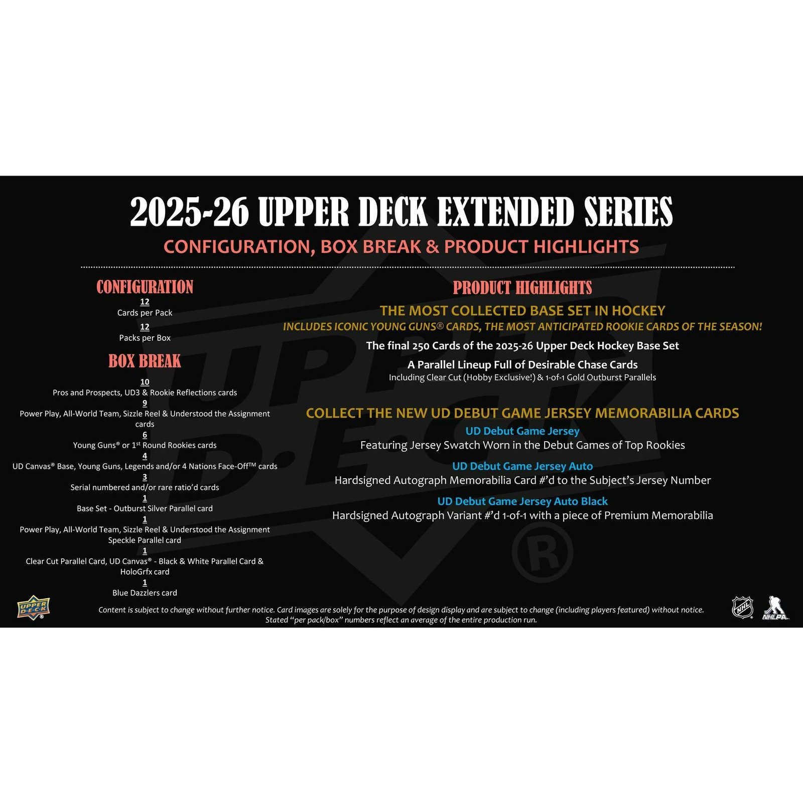 2025/26 Upper Deck Extended Series Hockey Hobby 12-Box Case - Image 8