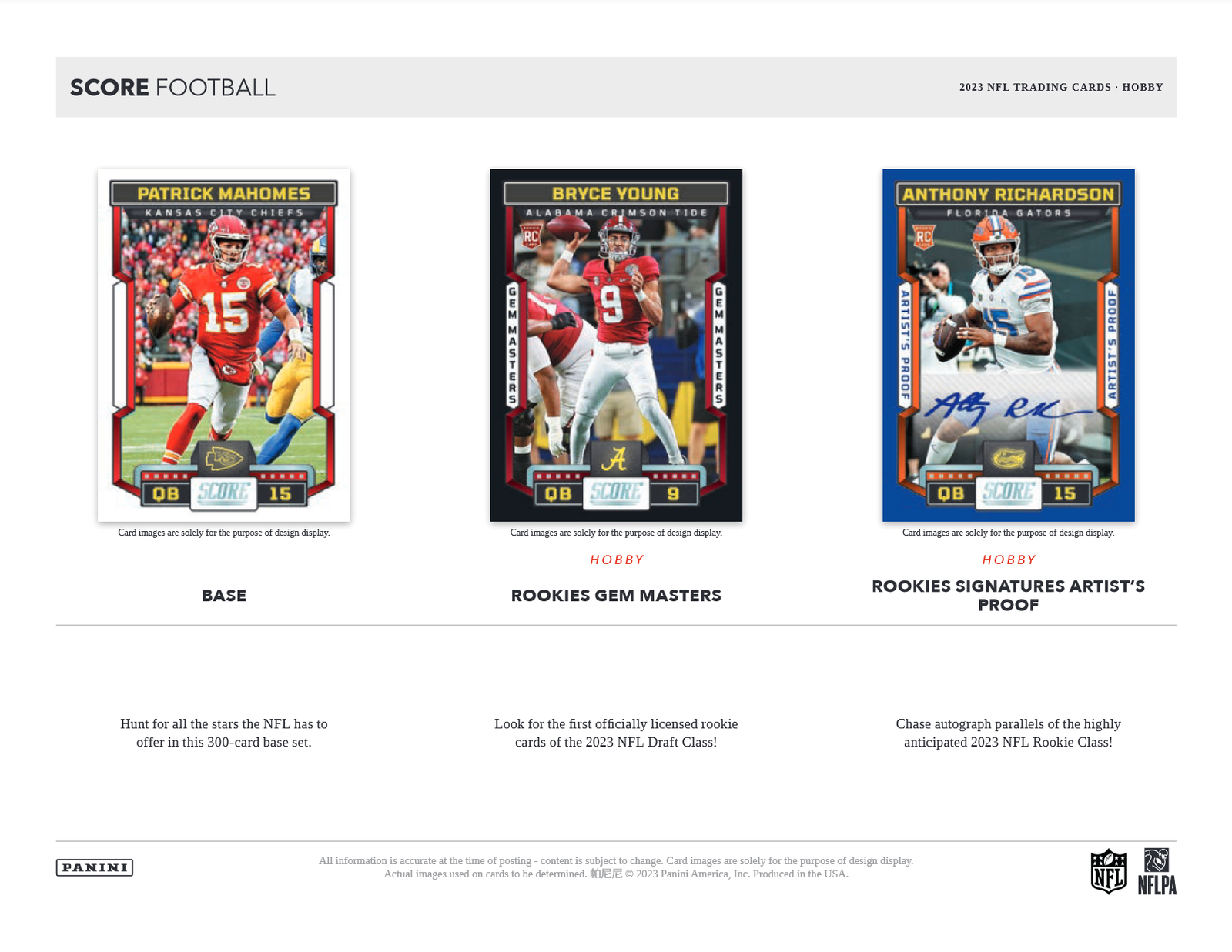 2023 Panini Score Football Hobby 12 Box Case - Image 5