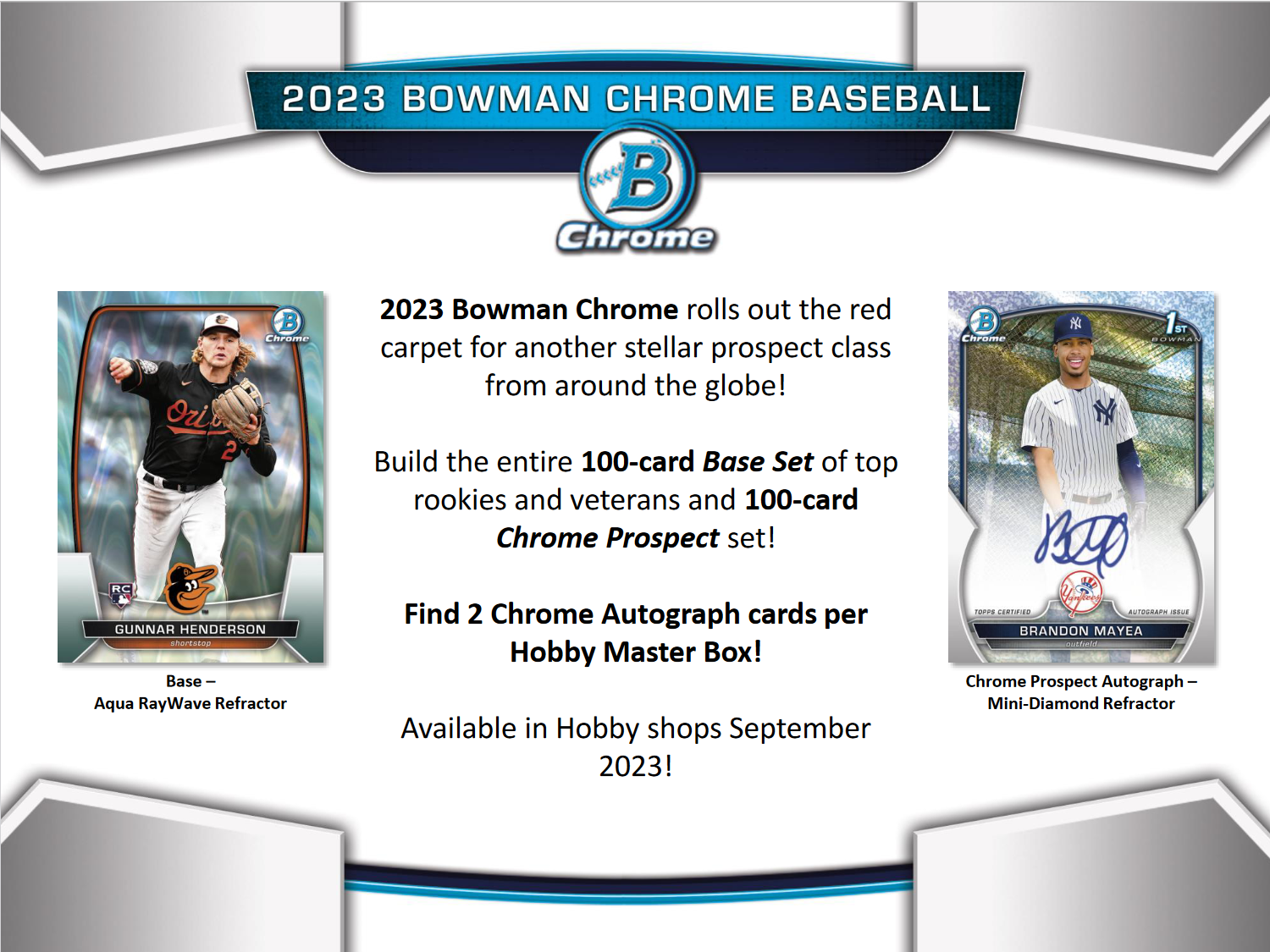 2023 Bowman Chrome Baseball Hobby 12 Box Case - Image 3