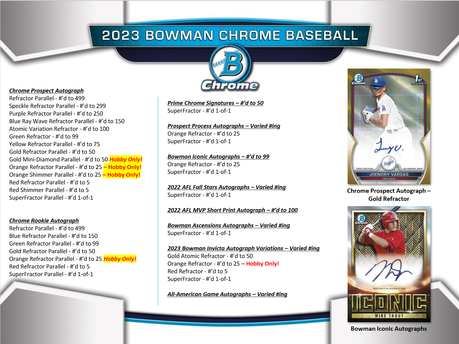 2023 Bowman Chrome Baseball Hobby 12 Box Case - Image 5