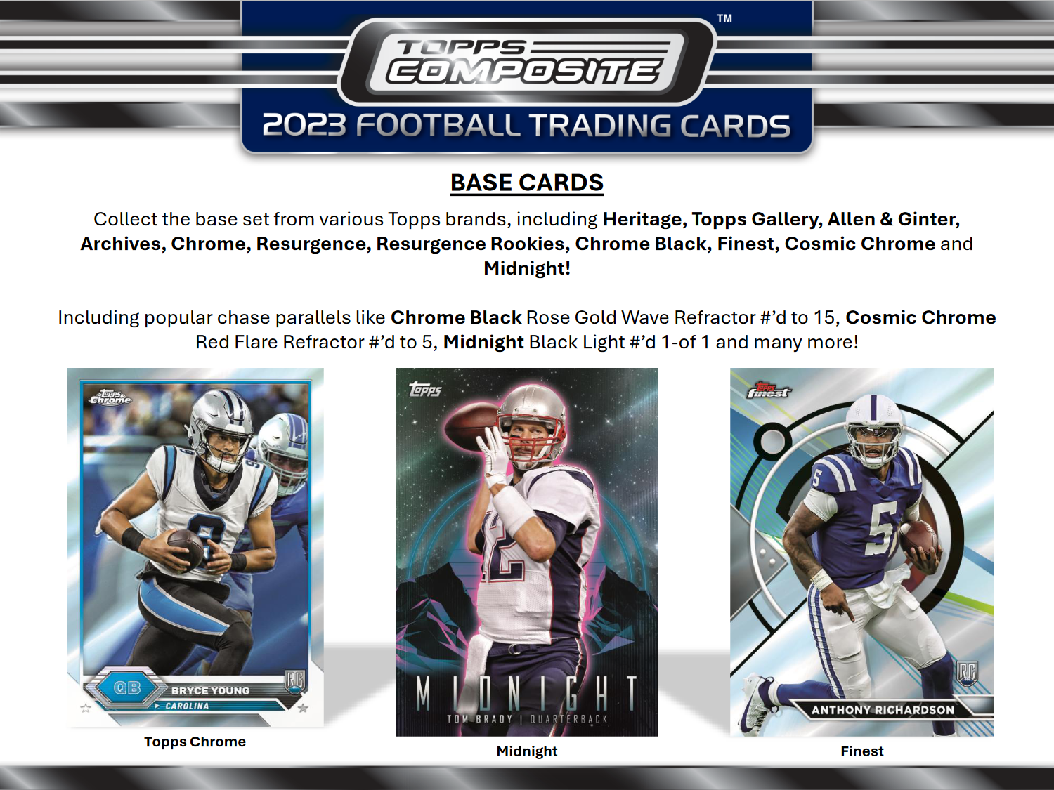 2023 Topps Composite Football Hobby 12 Box Case - Image 3