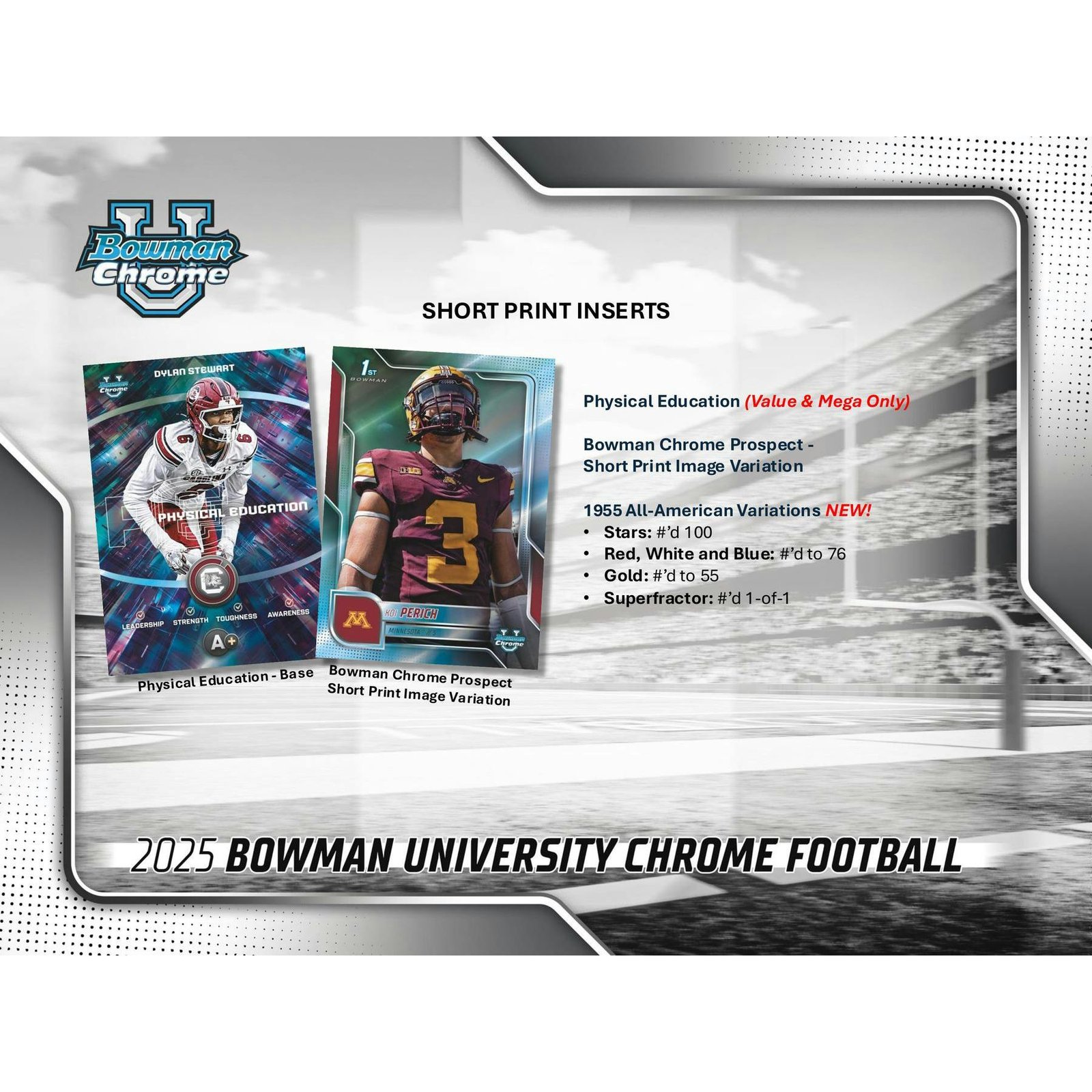 2025 Bowman University Chrome Football Blaster 40-Box Case - Image 11